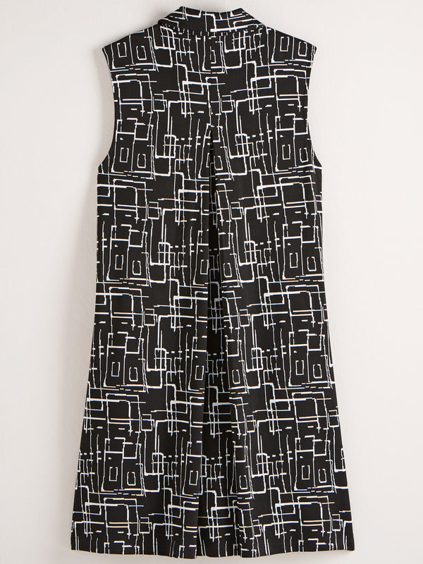 Chalk Drawing Long Vest FINAL SALE (No Returns)