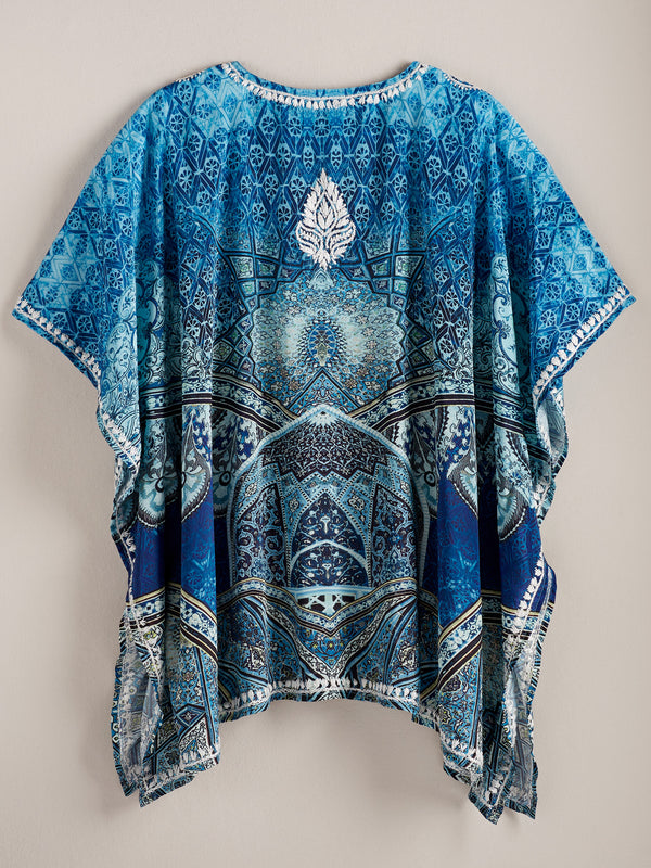 Blue Mandala Caftan Blouse