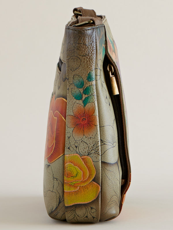 Butterfly Sketchbook Hand-painted Crossbody Tote