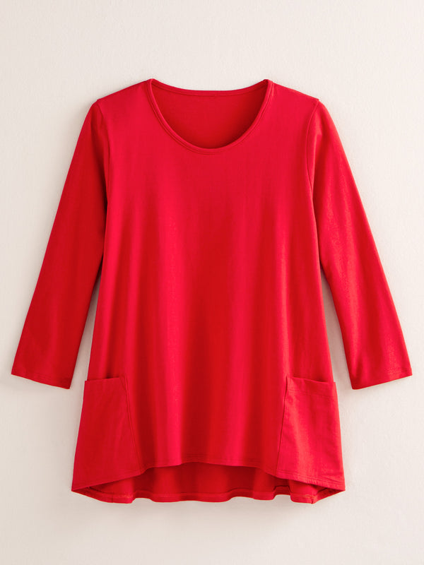 Beyond Basic Trapeze Top - 3/4 Sleeve FINAL SALE (No Returns)