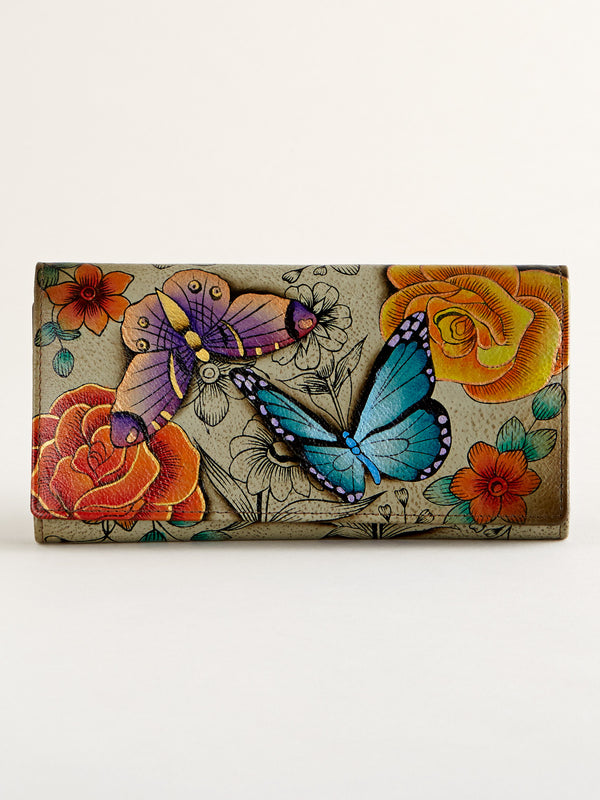 Butterfly Sketchbook Hand-painted Organizer Wallet