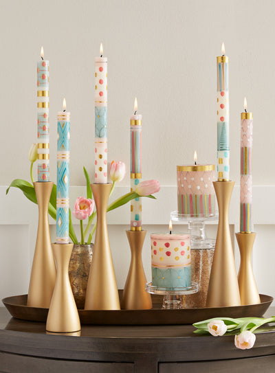 Dreamy Gold Hand-painted Candles