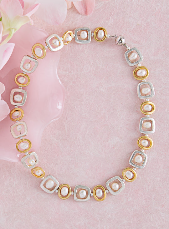 Timeless Two-Tone Magnetic Necklace