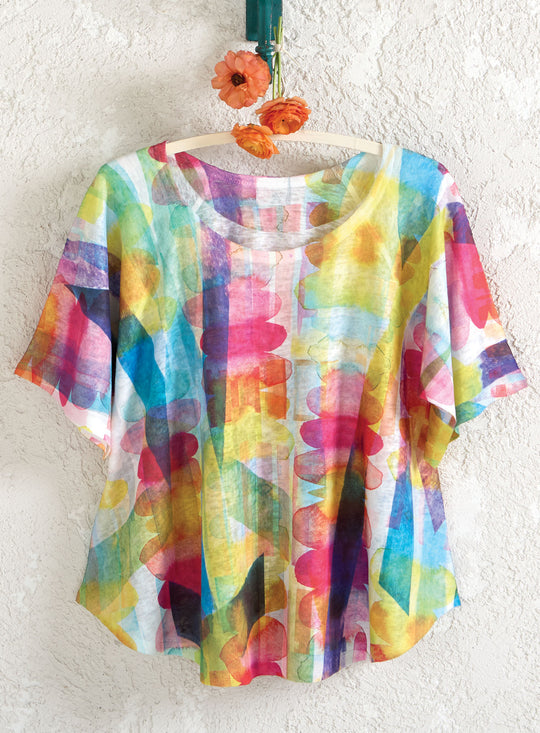 Watercolor Spectrum Top FINAL SALE (No Returns)