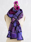 Vintage Sari and Wool Felt Patchwork Scarf