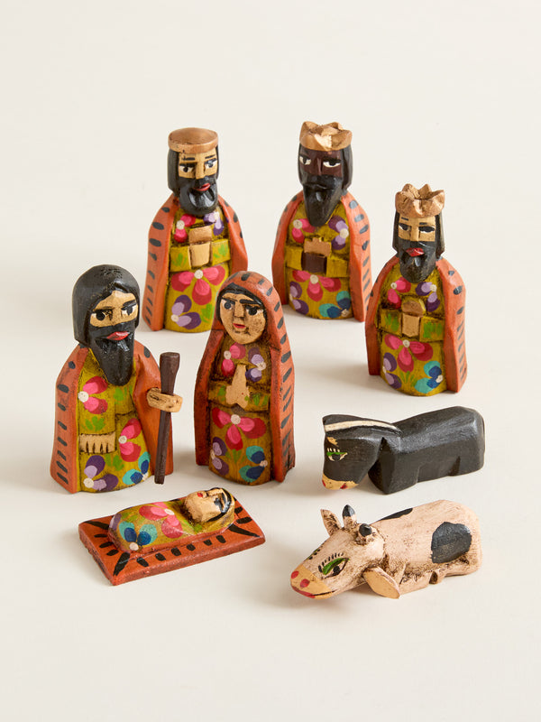 Guatemalan Folk Art Mini Nativity