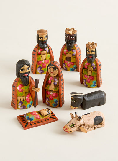 Guatemalan Folk Art Mini Nativity