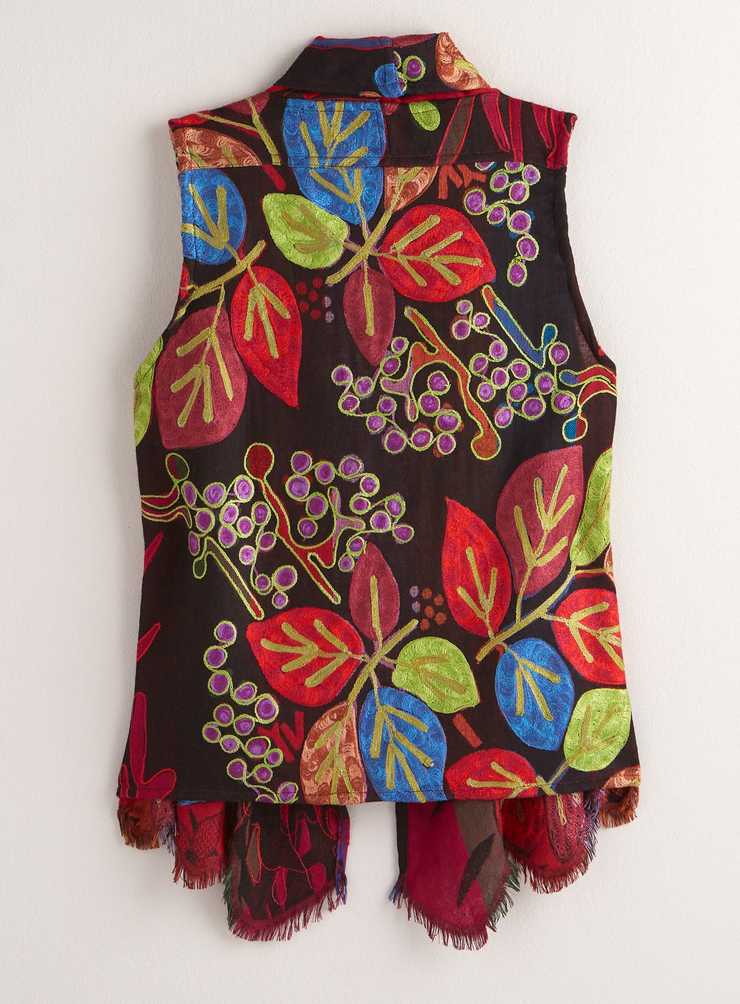 A New Leaf Embroidered Vest | Petalura