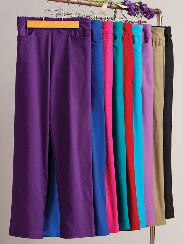 Kick It Up Flat Front Pants