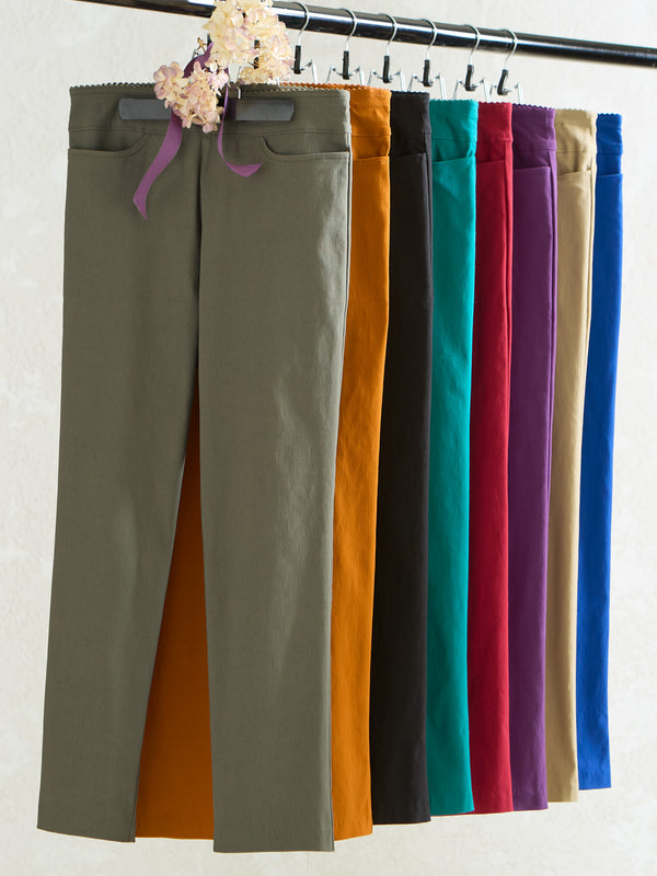 Kick It Up Flat Front Pants
