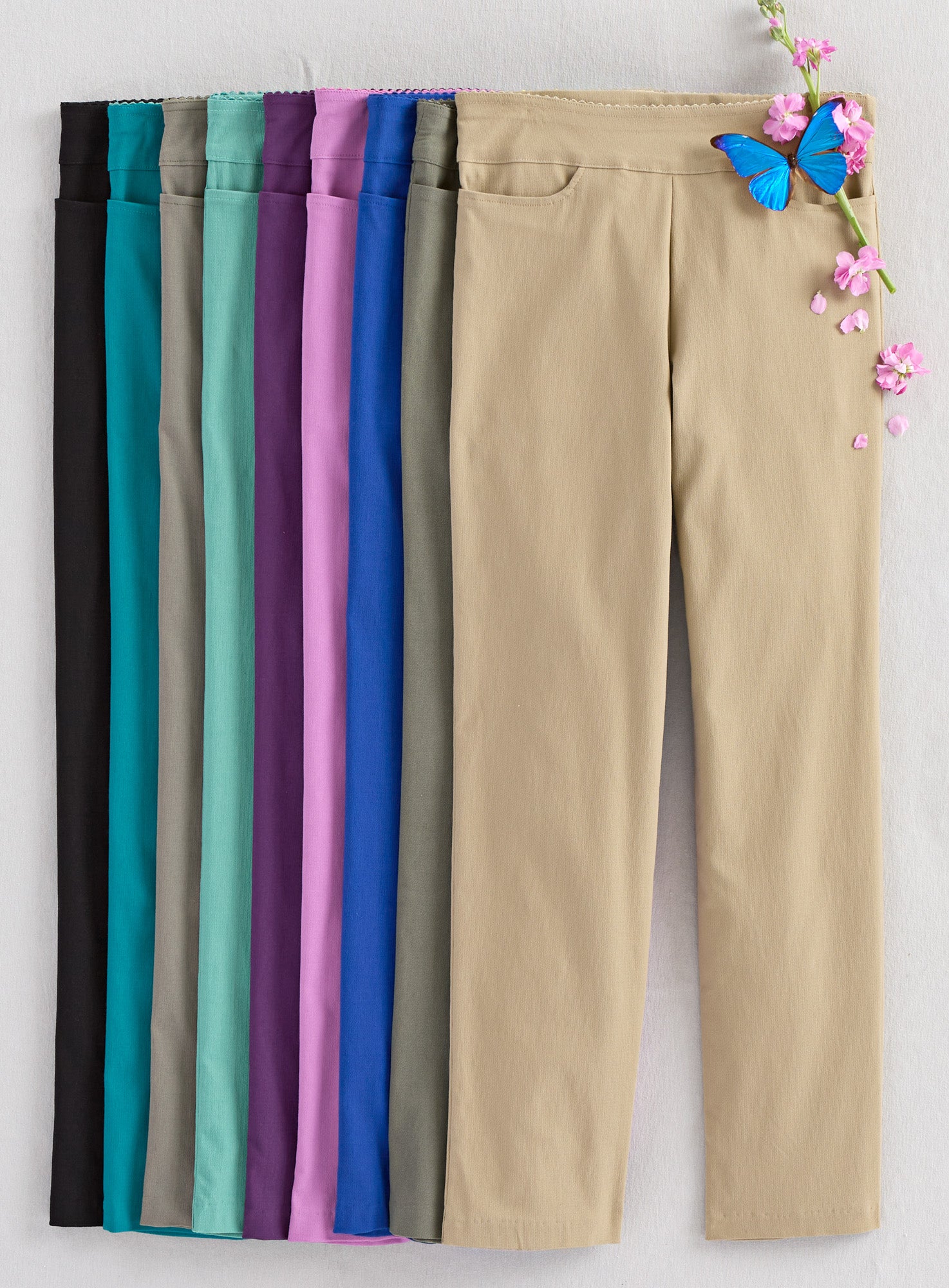 Kick It Up Flat Front Pants | Petalura