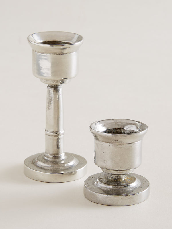 Handmade Pewter Candle Holders