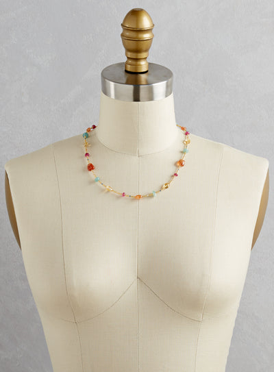 Many Faceted Magnetic Necklace - Citrus Cocktail