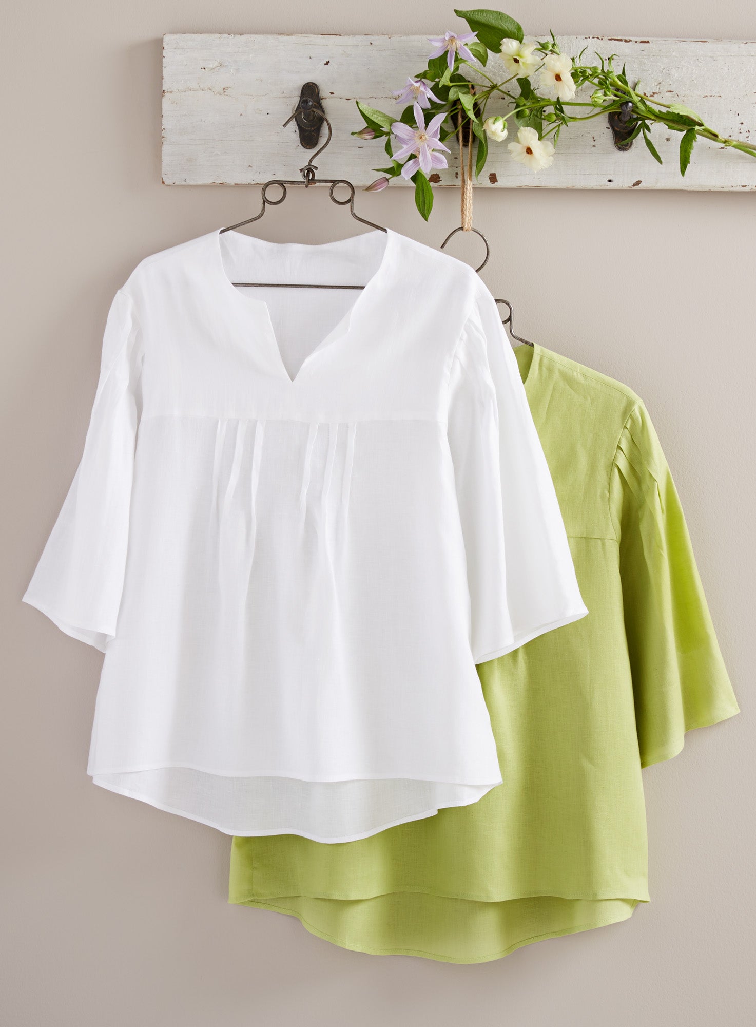 Linen store peasant top