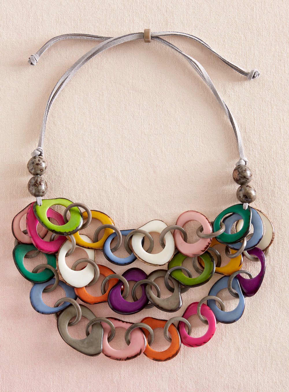 Tagua Waves Multicolor Necklace