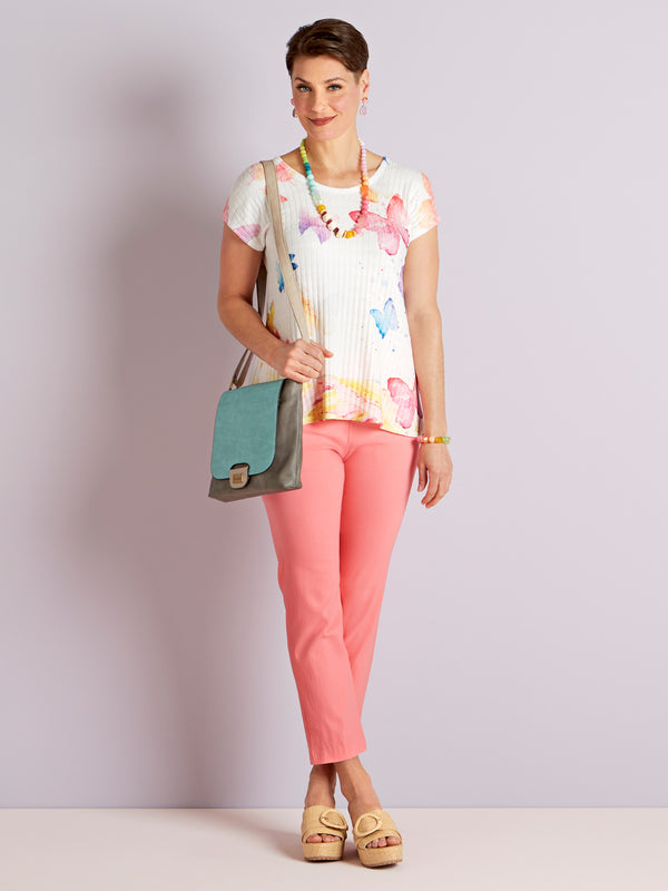 Pastel Butterfly Top Outfit