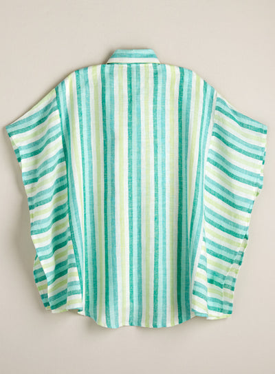 Linen-blend Oversized Camp Shirt