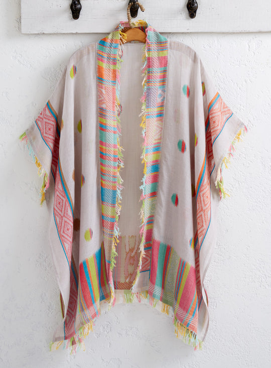 Stripes and Spots Kimono Wrap FINAL SALE (No Returns)