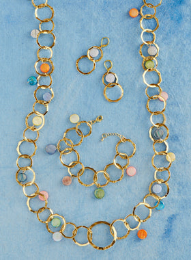 Iridescent Halo Jewelry Set - Gold