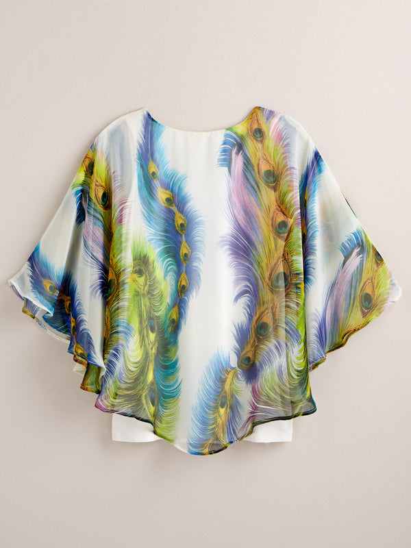 Peacock Wing Two-in-One Top FINAL SALE (No Returns)
