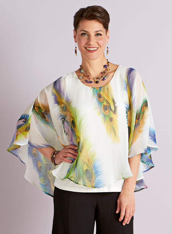 Peacock Wing Two-in-One Top
