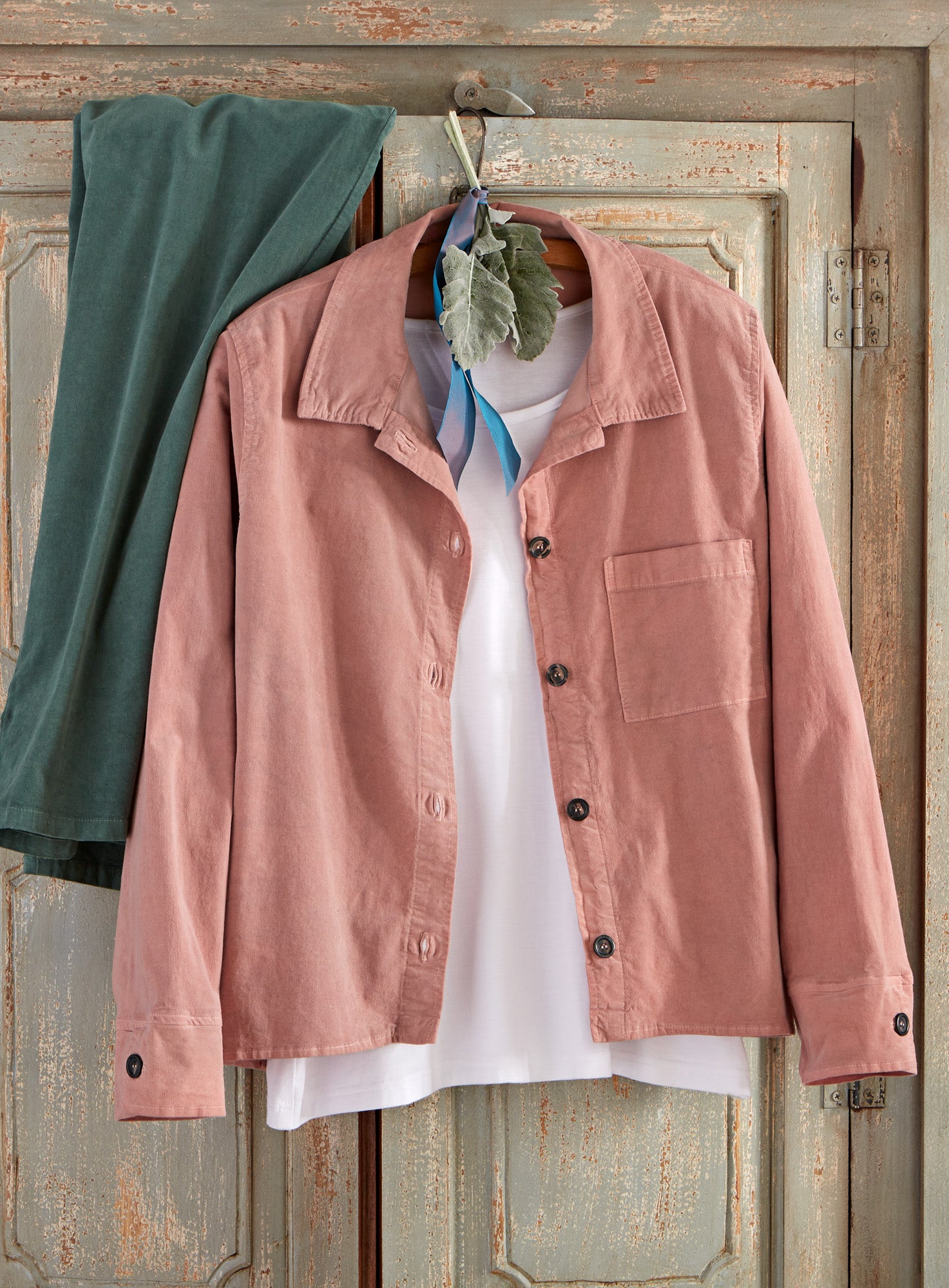 Garment-Dyed Corduroy Shirt Jacket | Petalura