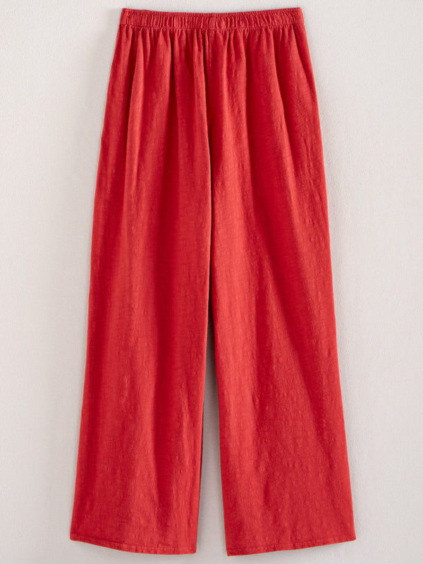 Classic Cotton Crop Pants - Slub Knit Solid