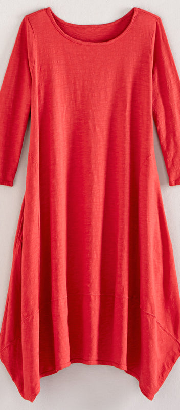 Classic Cotton Tulip Dress - Slub Knit Solid | Petalura