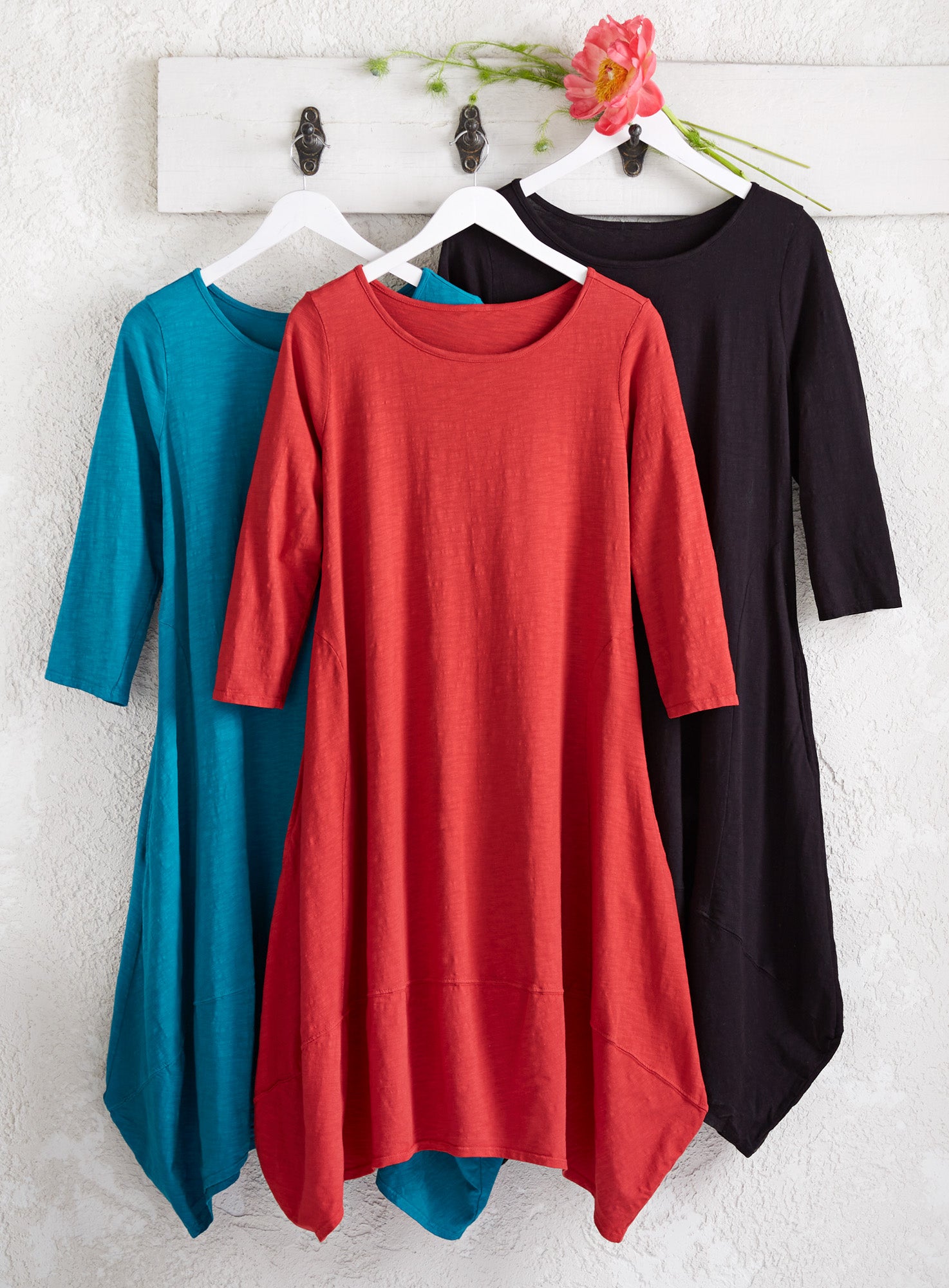 Classic Cotton Tulip Dress - Slub Knit Solid | Petalura Classic Cotton Tulip Dress - Slub Knit Solid | Petalura