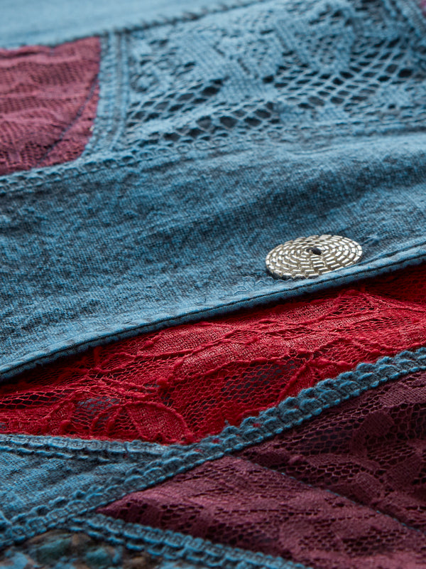Patchwork Lace Reversible Vest