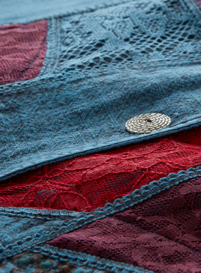 Patchwork Lace Reversible Vest