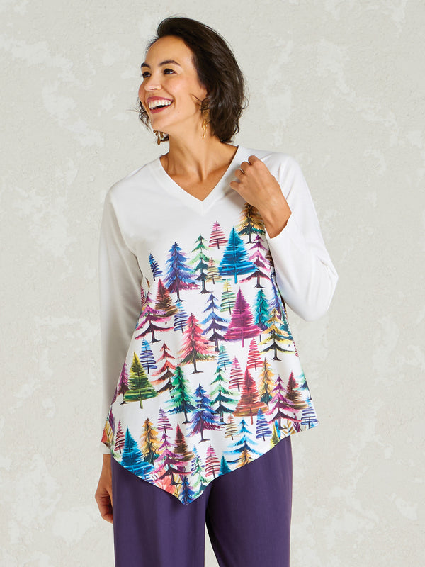 Wonderland Woods V-Neck Top