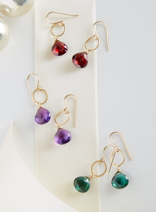 Teardrop Gem Earrings