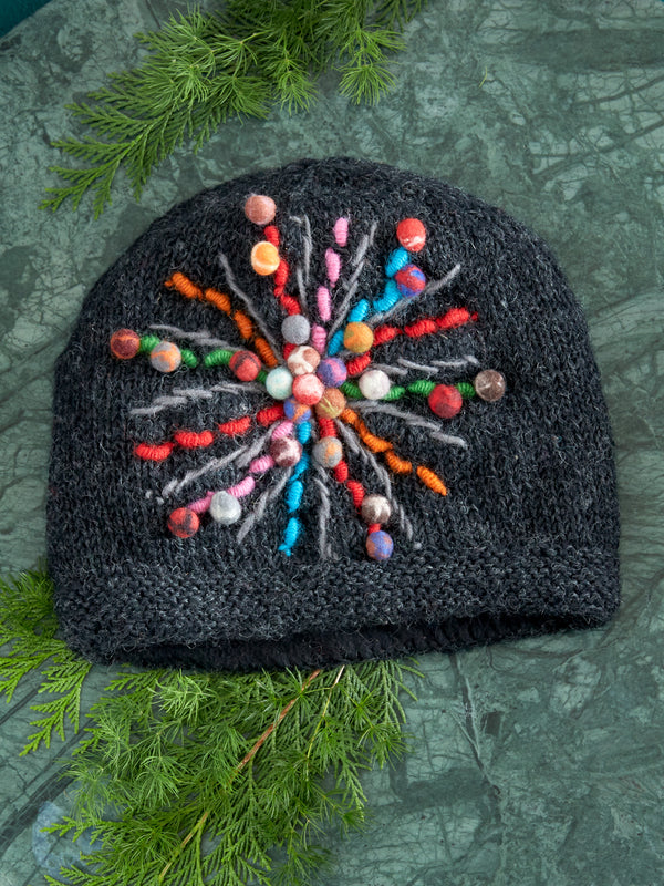 Winter Fireworks Hand-Knit Hat