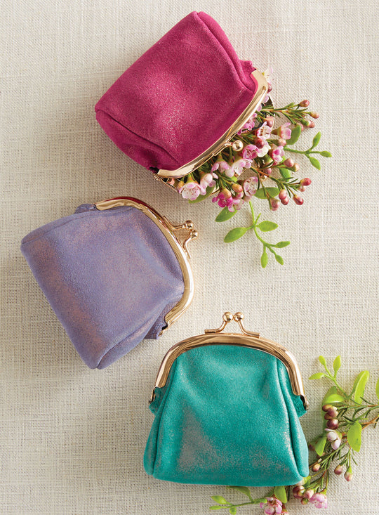 Sparkly Microsuede Coin Purse