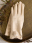 Posh Pom-Pom Faux Microsuede Gloves