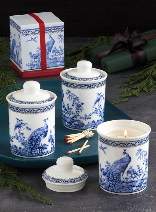 Peacock Porcelain Jar Scented Candles