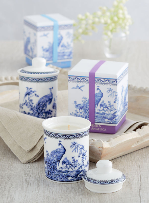 Peacock Porcelain Jar Scented Candles