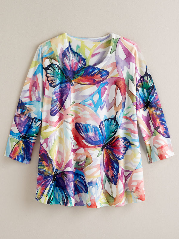 Butterfly Dreamscape Pocket Top