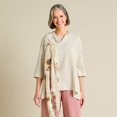 Linen-Blend Airflow Tunic