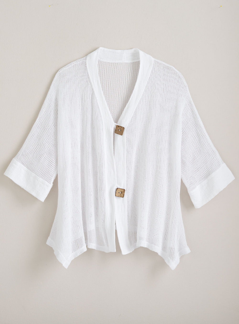 【完売品】　Santaku shear mesh cardigan WDIRARA Women's Mesh Sheer Cardigan Hollow Out Sweaters Tie
