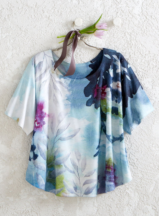 Sun Print Floral Top FINAL SALE (No Returns)