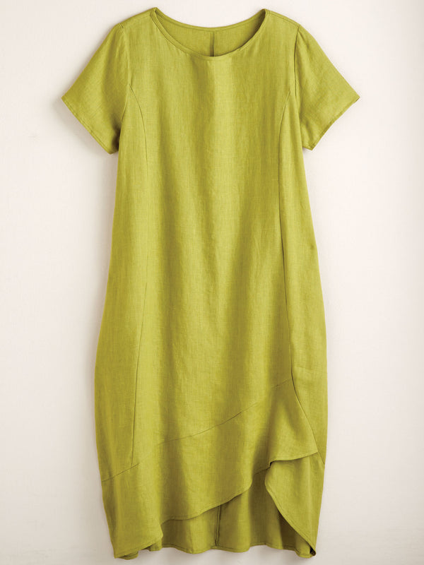Essential US Linen Drop-Waist Dress