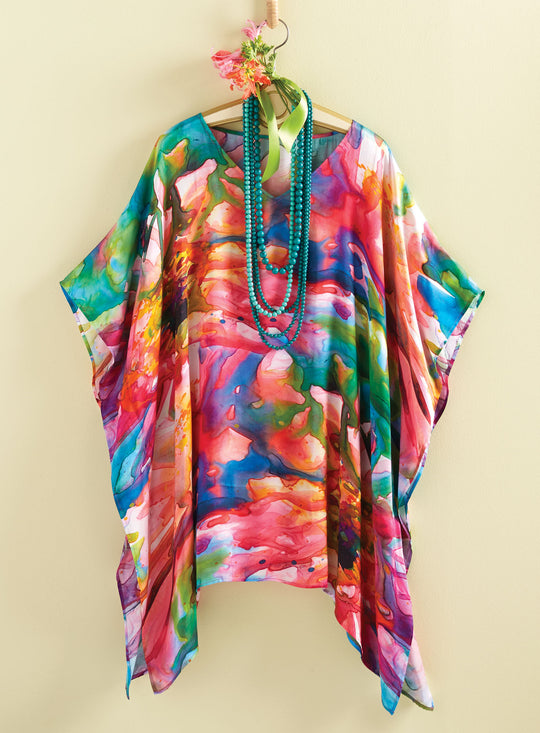 Lush Layers Sateen Caftan FINAL SALE (No Returns)