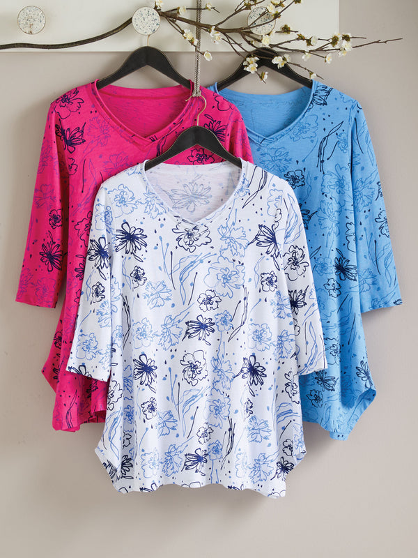 Pen and Ink Posies Tunic