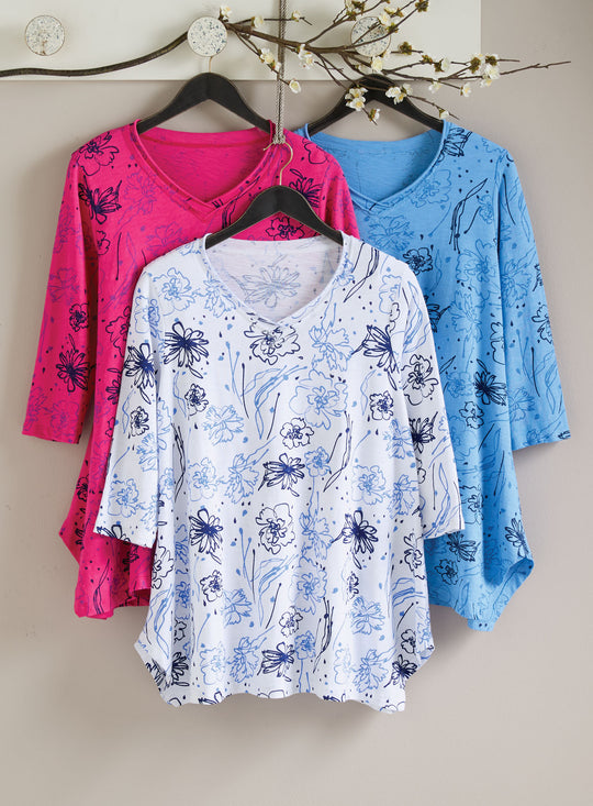 Pen and Ink Posies Tunic FINAL SALE (No Returns)