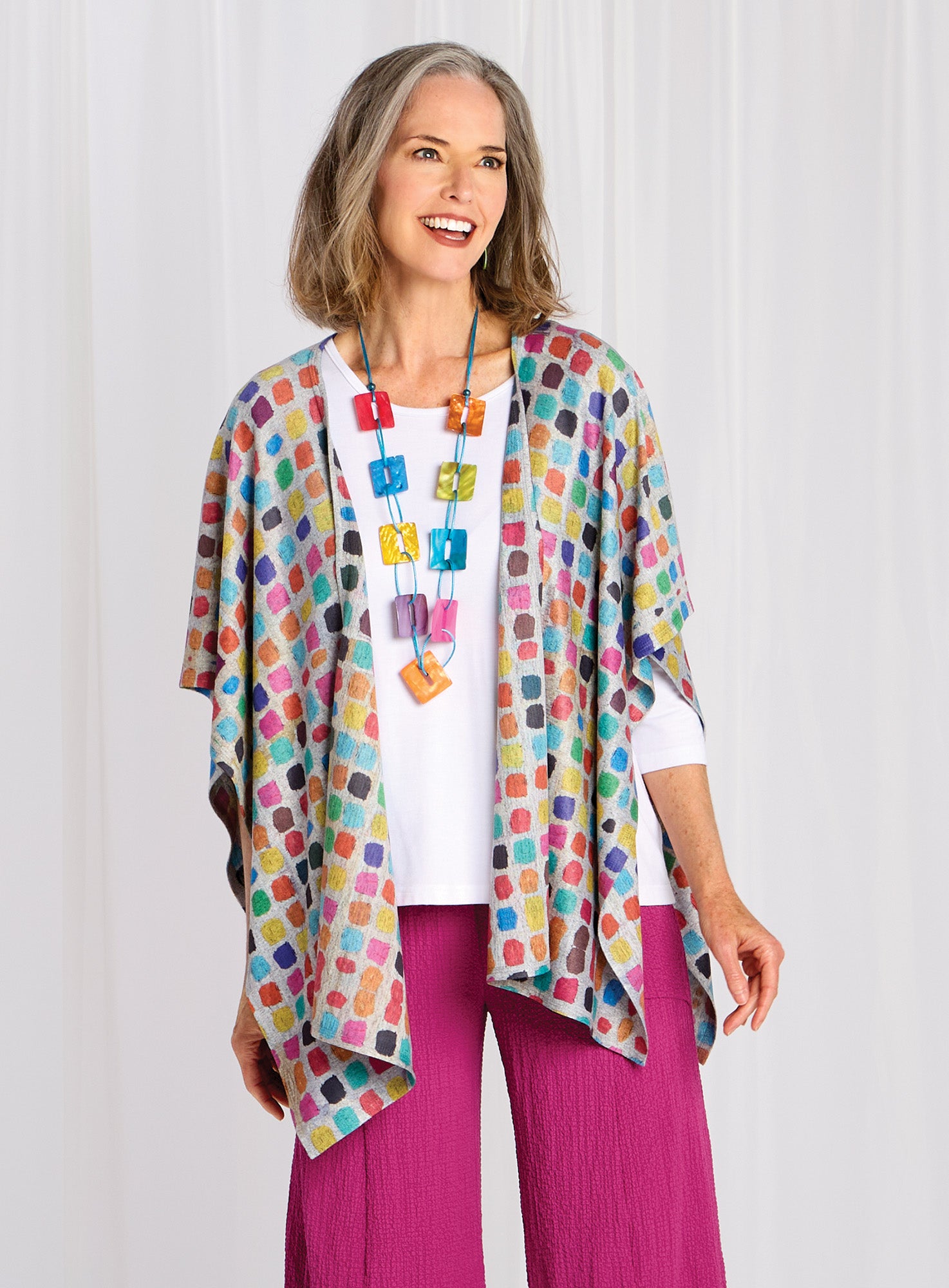All Ways Knit Wrap - Rainbow Matrix | Petalura