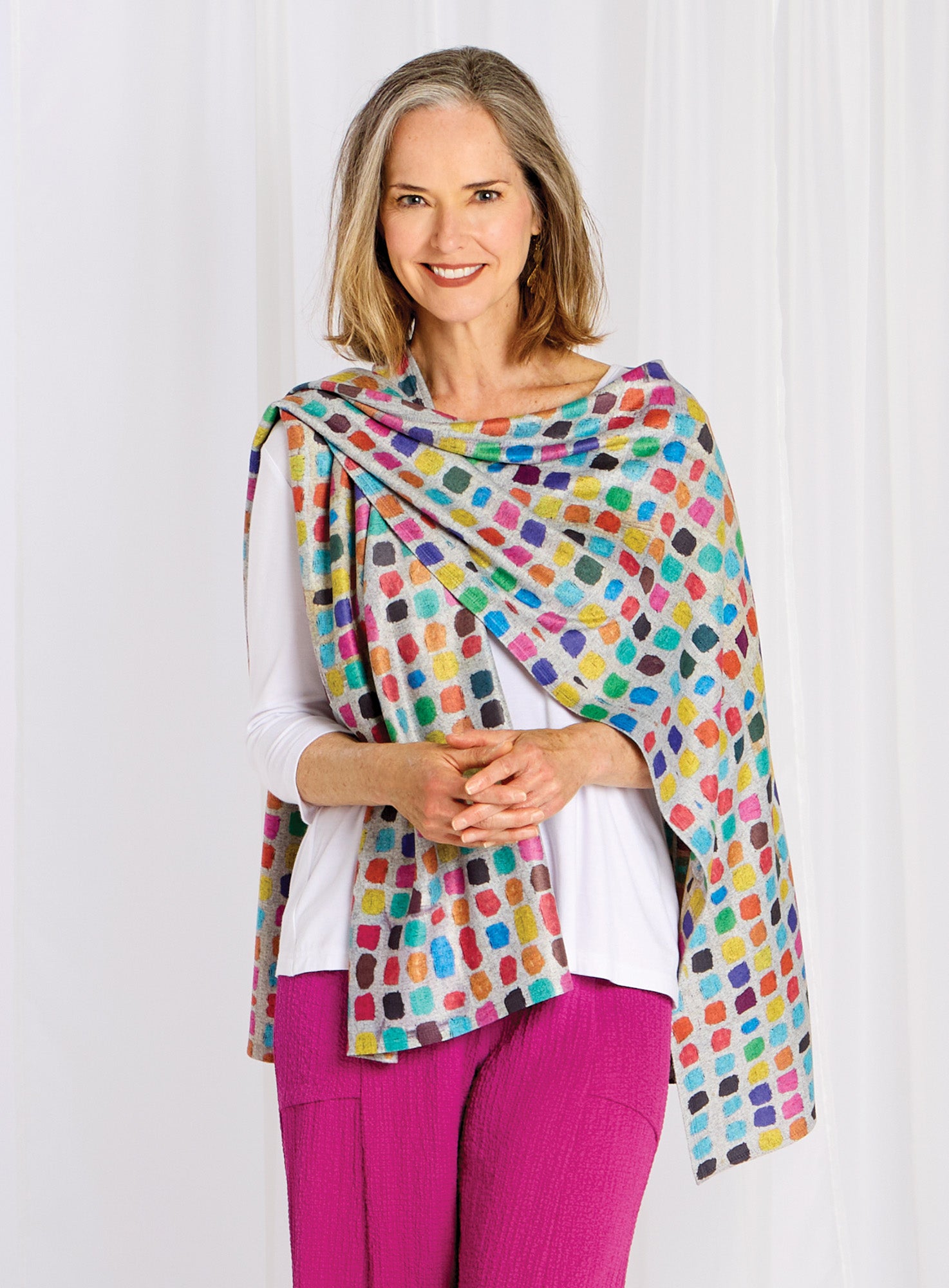 All Ways Knit Wrap - Rainbow Matrix | Petalura