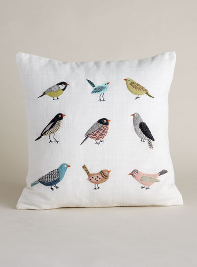 Birdie Bunch Throw Pillow