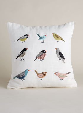 Birdie Bunch Throw Pillow